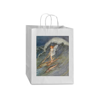 Flower Fairy On A Wave Mart Paper Bag -13 X 7 X 17 | Artistshot