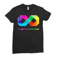 Accept Understand Love Infinity Autism Awareness T Shirt Ladies Fitted T-shirt | Artistshot