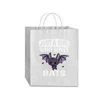 Just A Girl Who Loves Bats Cute Bat Costume Traveler Paper Bag -13 X 6 X 15 3/4 | Artistshot