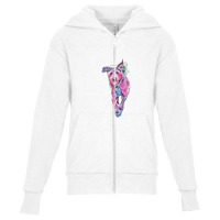 Happy Terrier Dog Running In Youth Zipper Hoodie | Artistshot