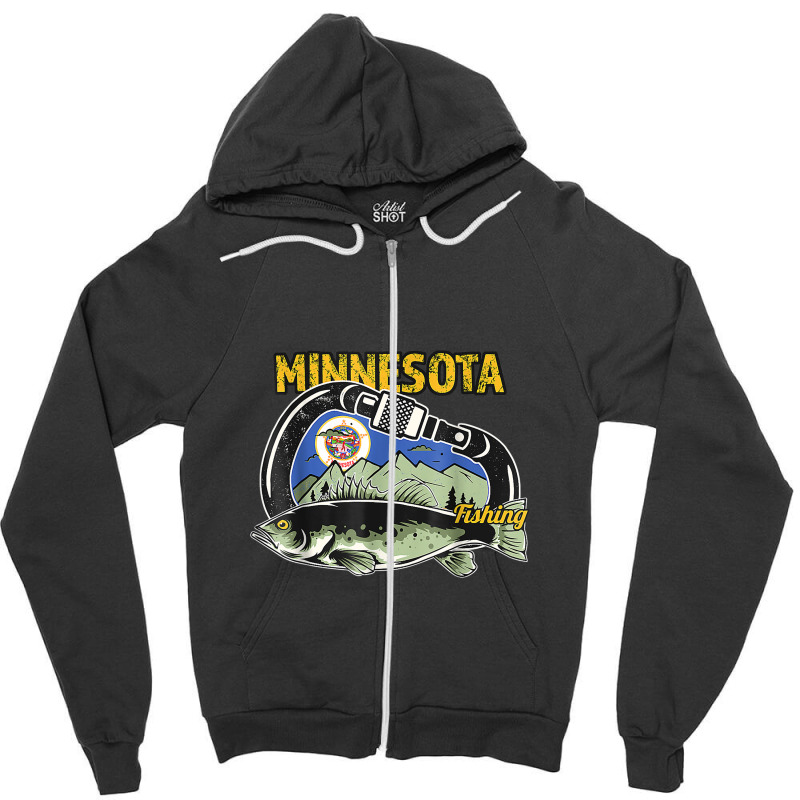 Retro Carabiner Michigan Zipper Hoodie | Artistshot