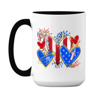 4th Of July Hearts 15 Oz Coffee Mug | Artistshot