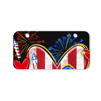 4th Of July Hearts Bicycle License Plate | Artistshot