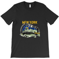 Retro Carabiner New York Fishing Raglan Baseball Tee T-shirt | Artistshot