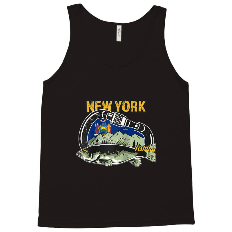 Retro Carabiner New York Fishing Raglan Baseball Tee Tank Top | Artistshot