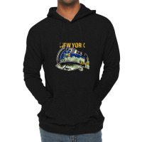 Retro Carabiner New York Fishing Raglan Baseball Tee Lightweight Hoodie | Artistshot