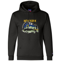 Retro Carabiner New York Fishing Raglan Baseball Tee Champion Hoodie | Artistshot