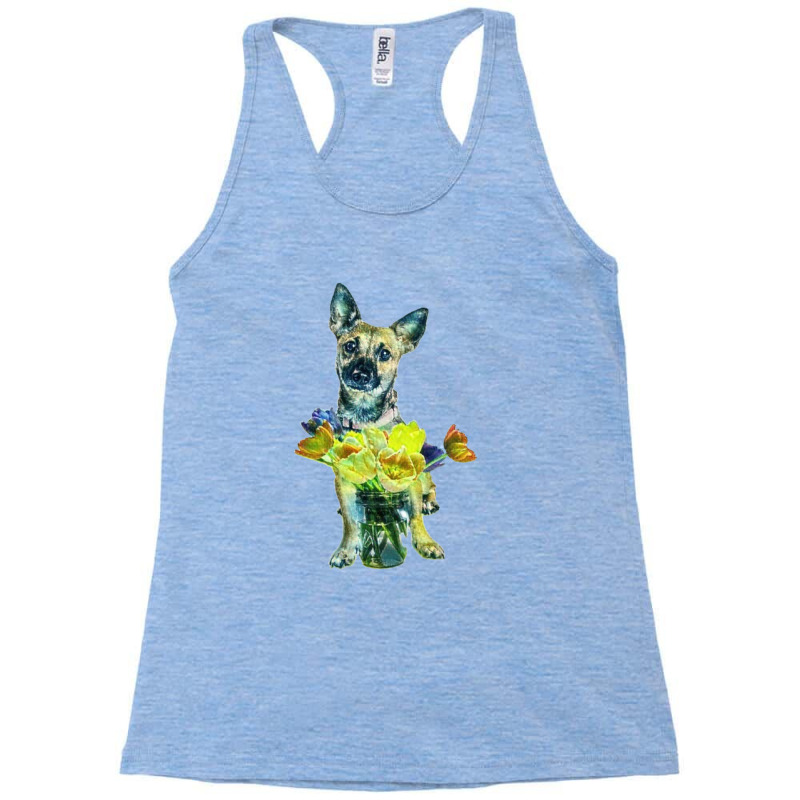 Cute Dog With Glass Jar Fille Racerback Tank by Kemnabi | Artistshot