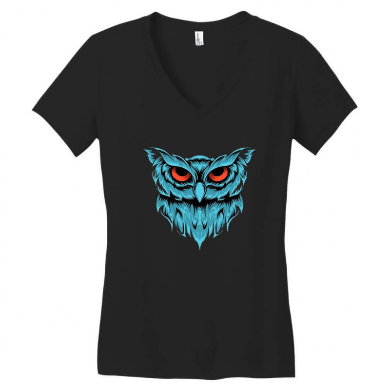 Owl Women's V-Neck T-Shirt by Mubin | Artistshot