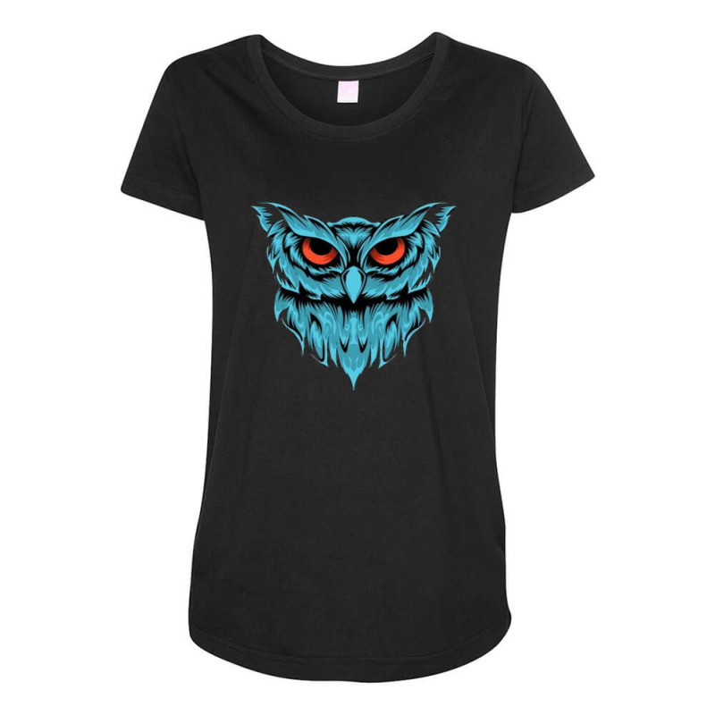 Owl Maternity Scoop Neck T-shirt by Mubin | Artistshot