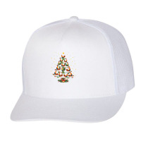 Chicken Roster Chicken Lover Xmas Roster Christmas Tree 25 Hen Chick Trucker Cap | Artistshot