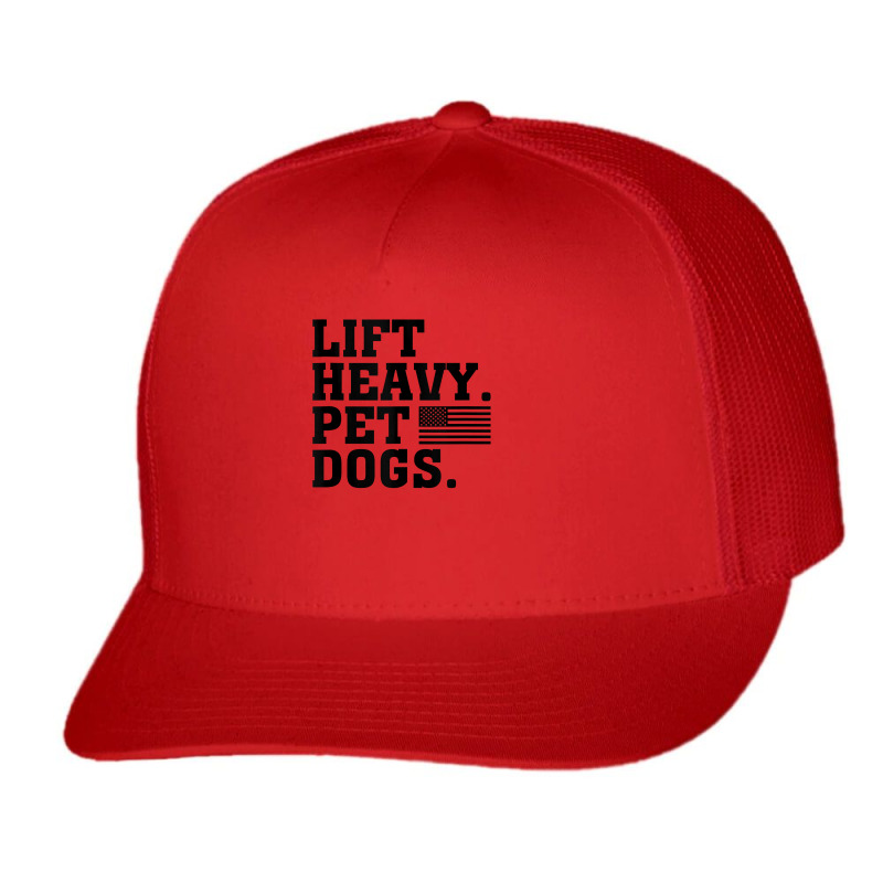 Lift Heavy Pet Dogs Usa American Tank Top Trucker Cap | Artistshot