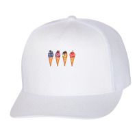 Assorted Ice Cream Cones T  Shirt Assorted Ice Cream Cones Set   Blueb Trucker Cap | Artistshot