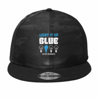 Autism Awareness Light It Up Blue Camo Snapback | Artistshot