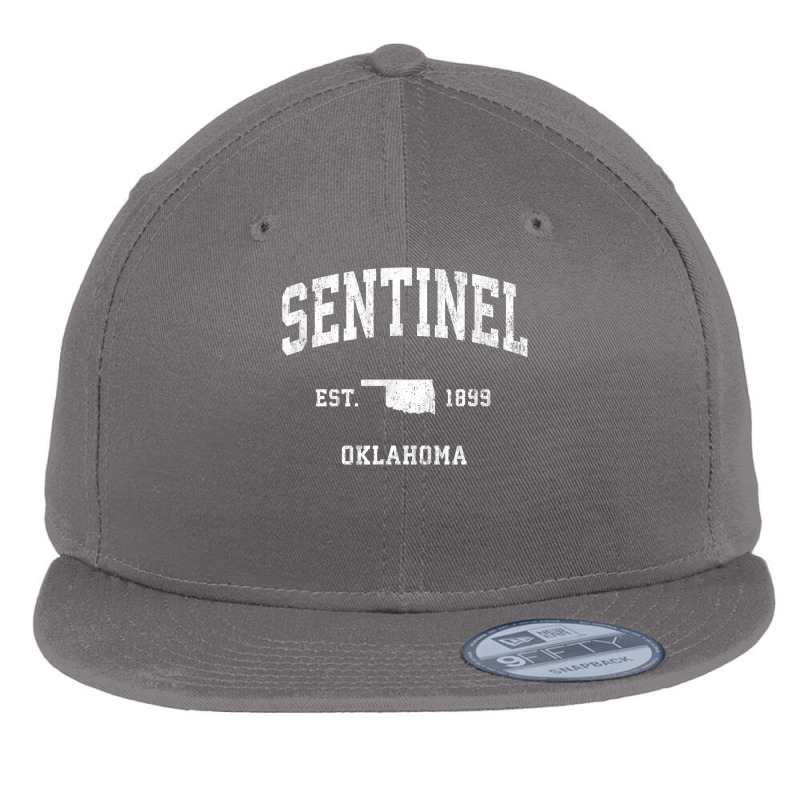 Sentinel Oklahoma Ok Vintage Athletic Sports Design T Shirt Flat Bill Snapback Cap | Artistshot