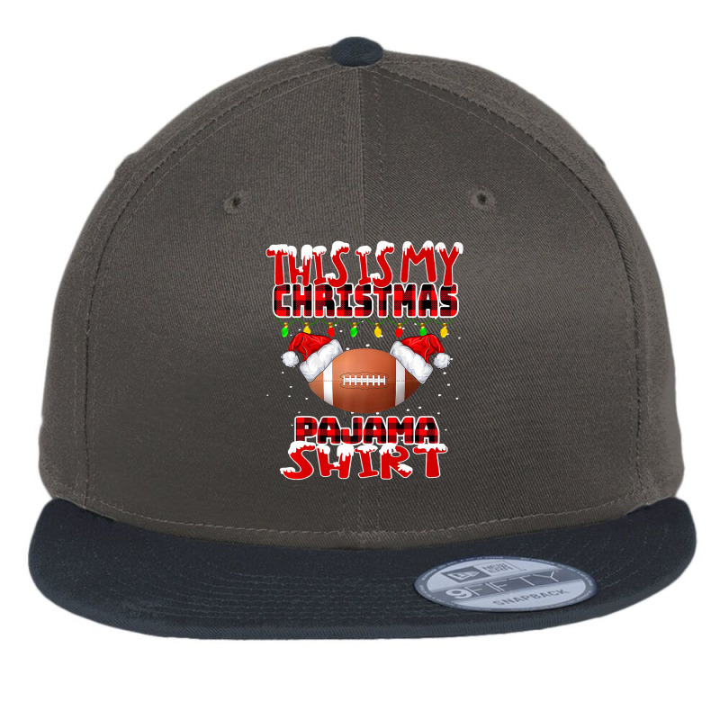 Football This Is My Christmas Pajama Football Xmas Boys Men 377 Flat Bill Snapback Cap by permad | Artistshot