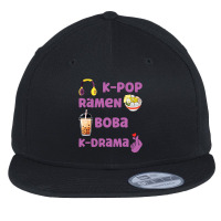 K Pop Ramen Boba K Drama Flat Bill Snapback Cap | Artistshot