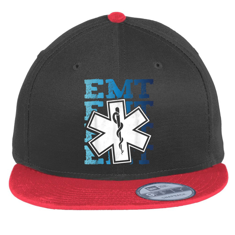 Vintage Emt Shirt, Emergency Medical Technician T Shirt Flat Bill Snapback Cap | Artistshot