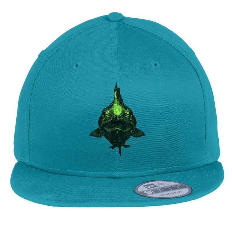 Anglerfish Earth Deep Sea Creature Angler Fish Sea Monster Flat Bill Snapback Cap by daniellepaine | Artistshot