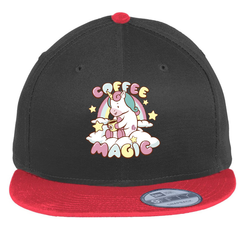 Coffee Magic T Shirtcoffee Magic Unicorn T Shirt Flat Bill Snapback Cap by jordanianstroke | Artistshot