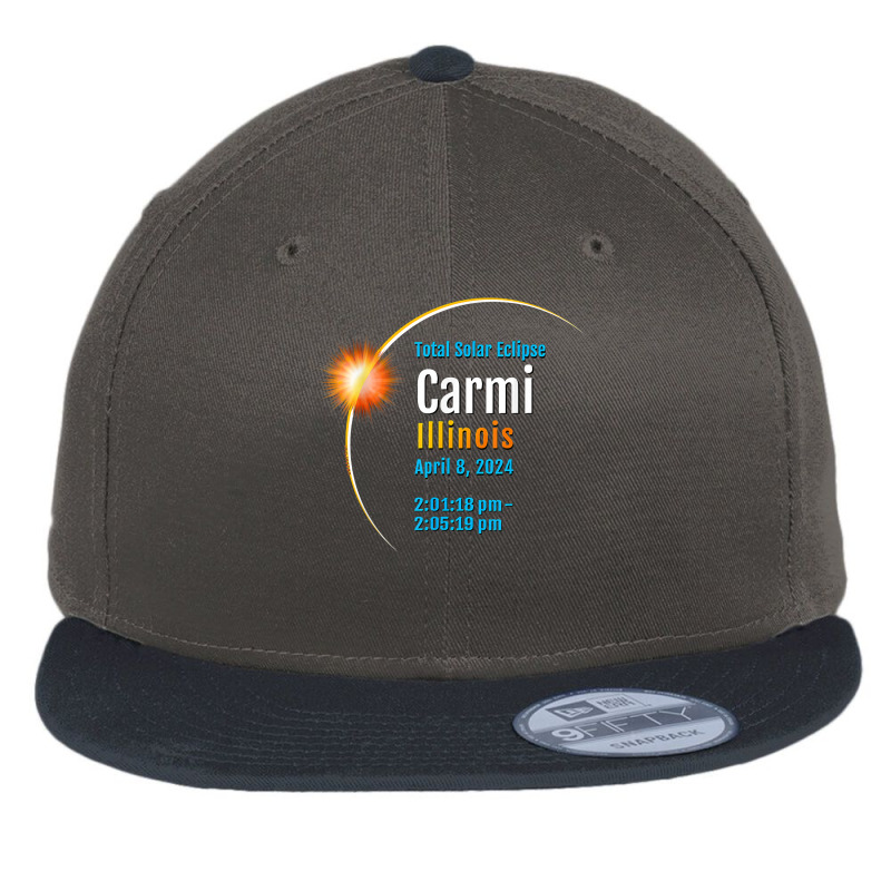 Carmi Illinois Il Total Solar Eclipse 2024  1  T Shirt Flat Bill Snapback Cap by kewisharemeliadq | Artistshot