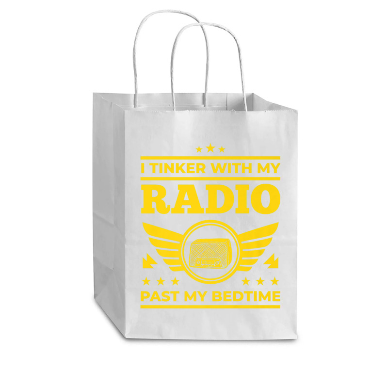 Ham Radio Operator T Shirt Shortwave Listener Funny Gift Cub Paper Bag - 8 X 4 1/2 X 10 1/4 | Artistshot