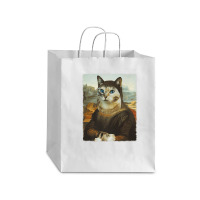 Mona Lisa Cat Debie Paper Bag - 10 X 5 X 13 | Artistshot