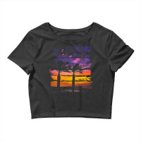 Palm Trees T  Shirt A Beautiful Painting That Shows The Atmosphere Of Crop Top | Artistshot