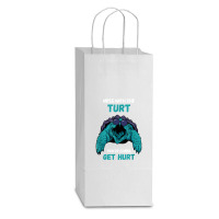 Snapping Turtle Mess With The Turt Snapping Turtle Lover T Shirt Double Wine Paper Bag - 6 1/2 X 3 1/2 X 12 3/8 | Artistshot