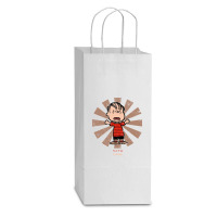 Music Vintage Retro Merry Christmas Women My Favorite Double Wine Paper Bag - 6 1/2 X 3 1/2 X 12 3/8 | Artistshot