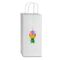 Swinger Upside Down Pineapple Gifts T  Shirt Swinger Upside Down Pinea Double Wine Paper Bag - 6 1/2 X 3 1/2 X 12 3/8 | Artistshot