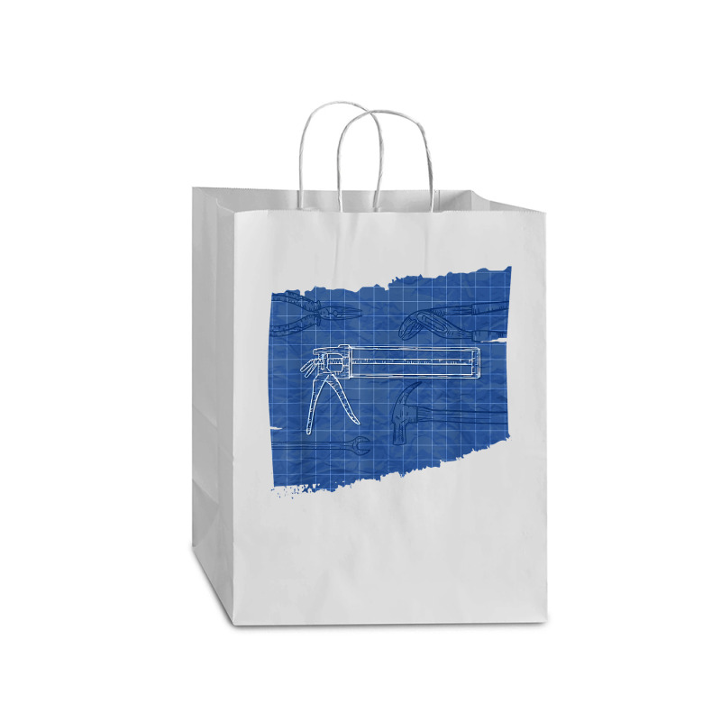 Machinist Tools Blueprint   Cnc Machine Operator T Shirt Mart Paper Bag -13 X 7 X 17 | Artistshot