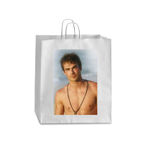 Ian Damon Shirtless Salvatore Queen Paper Bag - 16 X 6 X 19 1/4 | Artistshot