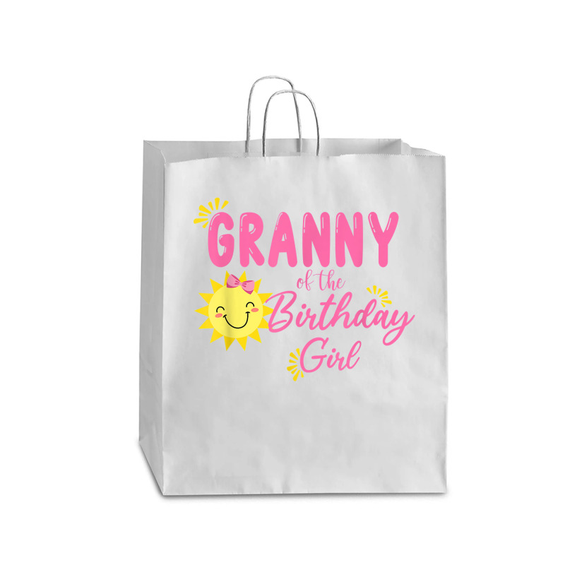 Granny Of Sunshine 1st Birthday Sunshine Girl Birthday T Shirt Queen Paper Bag - 16 X 6 X 19 1/4 | Artistshot