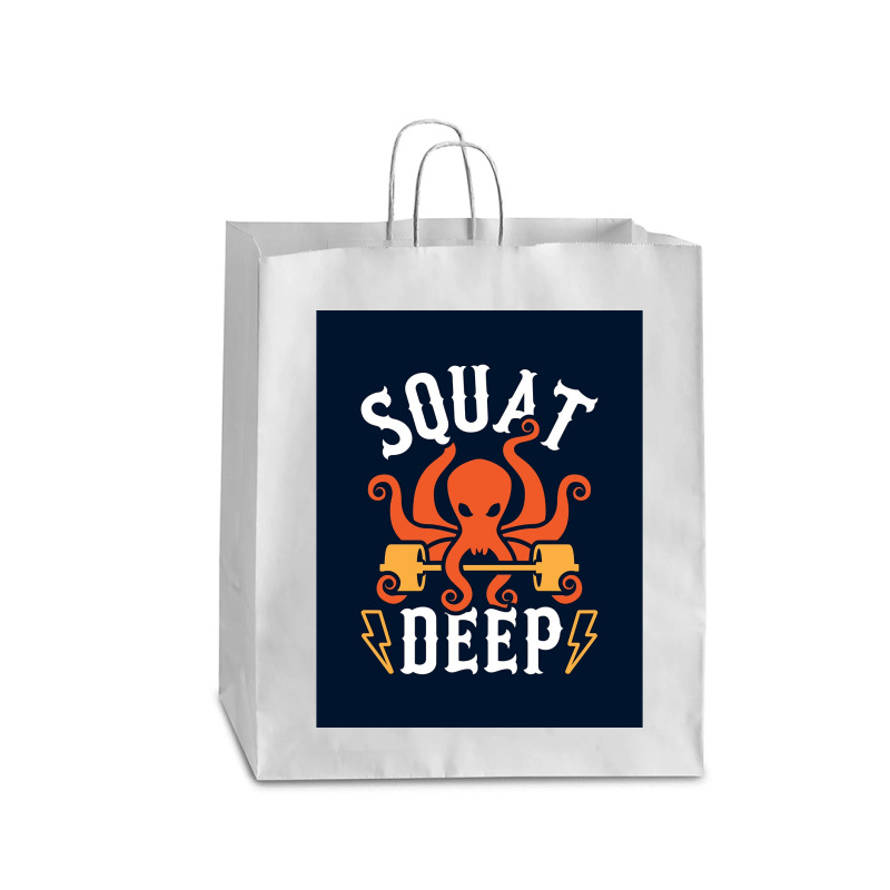 Squat Deep Kraken Poster Queen Paper Bag - 16 X 6 X 19 1/4 | Artistshot