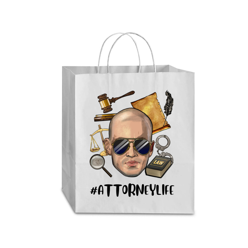 Bald Man Attorney Life Traveler Paper Bag -13 X 6 X 15 3/4 | Artistshot