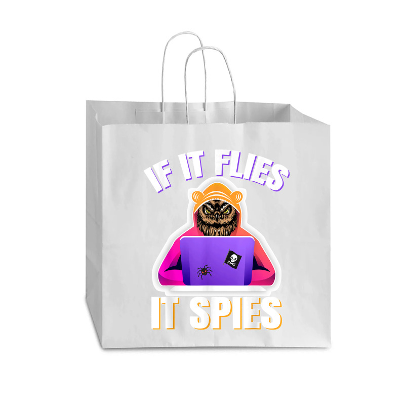 If It Flies It Spies. Conspiracy Theory Bird Surveillance Vogue Paper Bag - 16 x 6 x 12 by LeonelSalas | Artistshot