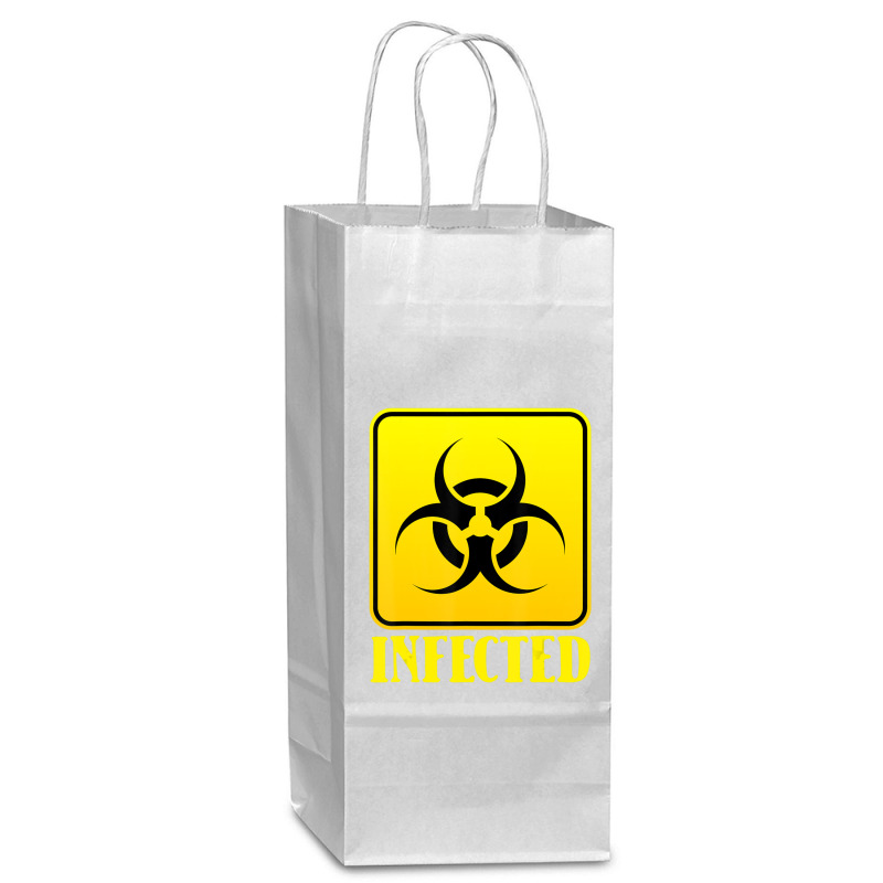 Infected Lazy Halloween Costume Cool Biohazard Symbol Zombie Wine Paper Bag - 5 1/2 X 3 1/4 X 13 | Artistshot