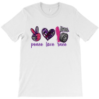 Peace Love Race T-shirt | Artistshot