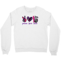 Peace Love Race Crewneck Sweatshirt | Artistshot