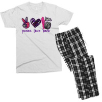 Peace Love Race Men's T-shirt Pajama Set | Artistshot