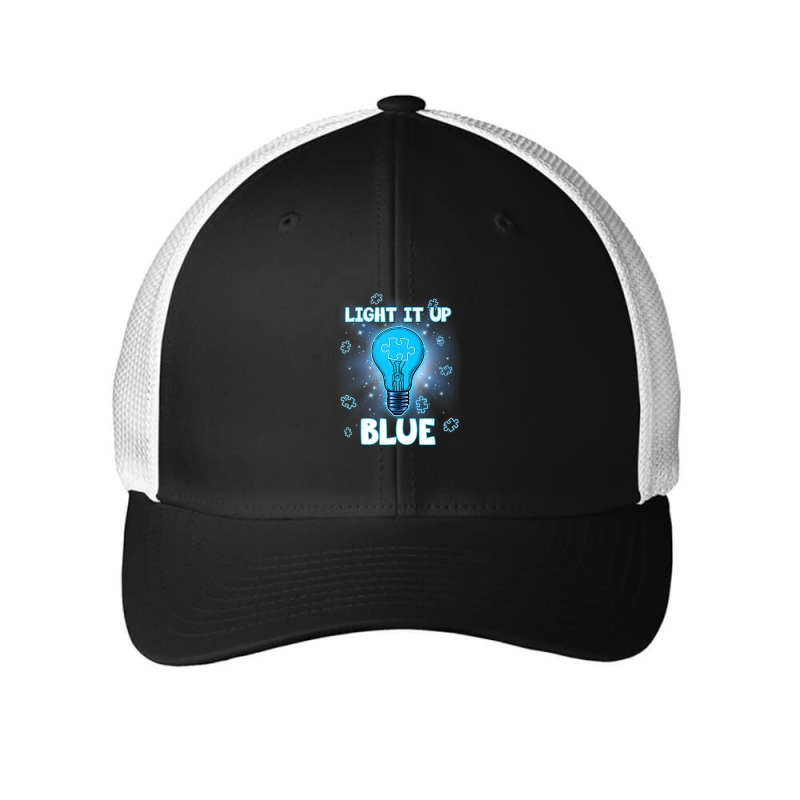 Light It Up Blue Autism I Wear Blue For Awareness Mesh cap by LeiThompson | Artistshot