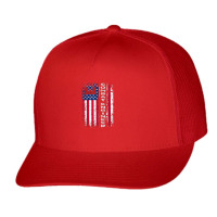 Combat Engineer Distressed American Flag   U.s. Military Trucker Cap | Artistshot