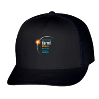 Carmi Illinois Il Total Solar Eclipse 2024  1  T Shirt Trucker Cap | Artistshot