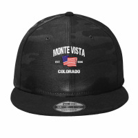 Monte Vista Colorado Co Usa Stars & Stripes Vintage Style Premium Camo Snapback | Artistshot