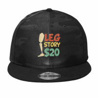 Leg Story $20  Funny Amputated Prosthetic Leg Story T Shirt Camo Snapback | Artistshot