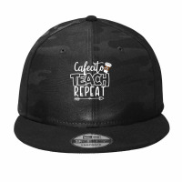 Cafecito Teach Repeat Bilingual Spanish Teacher Bilingue T Shirt Camo Snapback | Artistshot