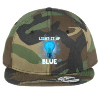 Light It Up Blue Autism I Wear Blue For Awareness Flat Bill Snapback Cap | Artistshot