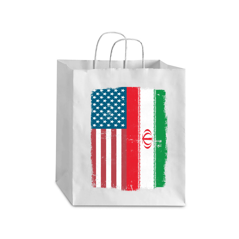 Iranian American Flag, Iranian American Flag Vintage, Iranian American Debie Paper Bag - 10 X 5 X 13 | Artistshot