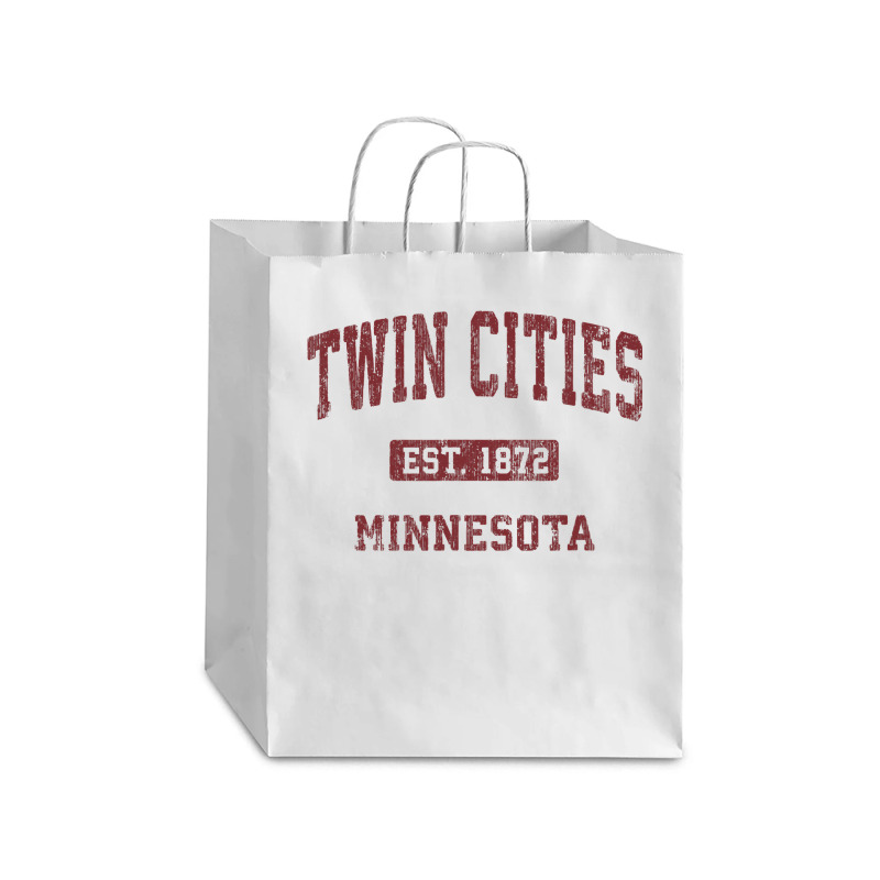 Twin Cities Minnesota Mn Vintage Athletic Sports Design Debie Paper Bag - 10 X 5 X 13 | Artistshot